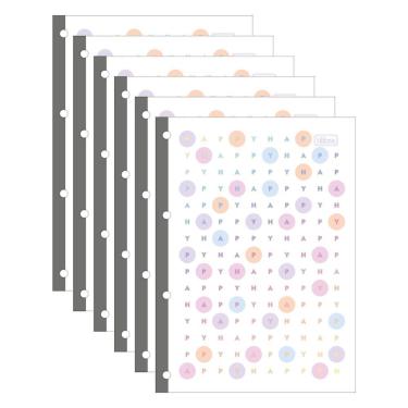 Imagem de Refil Para Caderno Argolado Universitário Happy Tilibra - 80 Folhas C- 5 Unidades