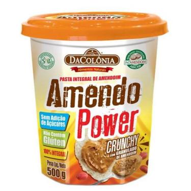 Imagem de Kit 4 pasta de amendoim crunchy com granulado de amendoim 500g amendop