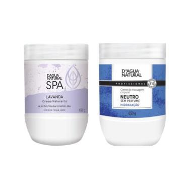 Imagem de Kit 2un Creme Massagem SPA Lavanda e Creme Massagem Neutro 650G Dagua 
