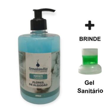 Imagem de 1 Sabonete Líquido Grande 500ml Cheiroso de Flor Algodão Válvula Pump 