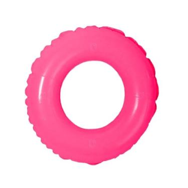 Imagem de Boia Circular Colorida Redonda Criança 60cm Grande Brinquedo Inflável Piscina Praia (Rosa)