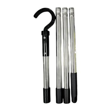 Imagem de Fenteer Gancho para ferramenta de manutenção de piscina robótica Gancho para vara de piscina Manutenção para aspirador de pó Resistente acima do solo e, 4 Seções