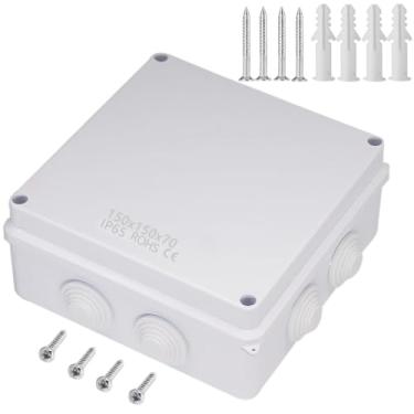 Imagem de Caixa de junção Zulkit ABS plástico à prova de poeira IP65 à prova d'água caixa elétrica universal caixa de projeto branco, 5.9" x 5.9" x 2.8", White
