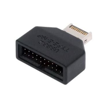 Imagem de chenyang Conector de painel frontal USB 3.1 macho para USB 3.0 adaptador de expansão de porta de placa mãe fêmea de 20 pinos com chipset HUB