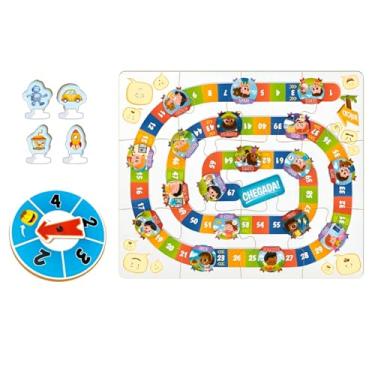Imagem de Jogo Educativo Expressando Emoções, Tabuleiro Quebra-Cabeça 62x74cm, 30 Fichas, 2-4 Jogadores, +5 Anos