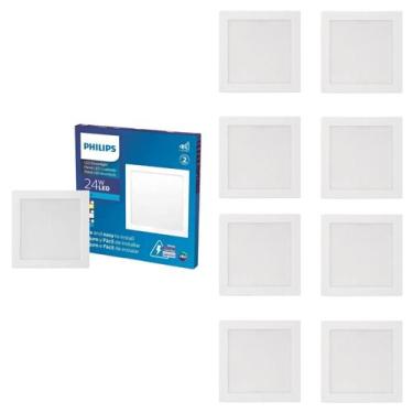 Imagem de 9 Luminária Plafon Led 24w Sobrepor Philips 4000k 30x30 Biv