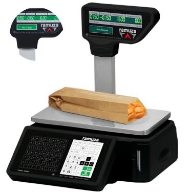 Imagem de Balança Comercial Etiquetadora 35 KG Com Torre Digital E Impressora Wi-Fi Ethernet Atena II Ramuza