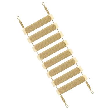 Imagem de Escada e ponte multifuncional para gatos – móveis de parede com estrutura de escalada de corda de sisal para gatos internos/externos, acessórios de gaiola, papagaios, animais de estimação pequenos