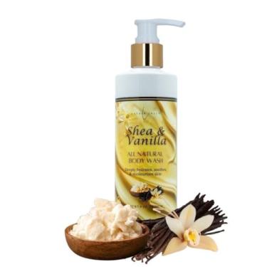 Imagem de LatherGreen Sabonete Líquido Natural com Karité & Baunilha – Hidratação e Alívio Suave para Pele Macia, 8onças