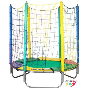 Imagem de Cama Elástica 1,50M ChicoPlay Lona Verde Nacional Sem Emenda