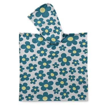 Imagem de ROAM Poncho de toalha de praia infantil com capuz – proteção solar FPS 50+, secagem rápida, sem produtos químicos, material reciclado – serve para idades de 2 a 8 anos, cobertura leve para piscina