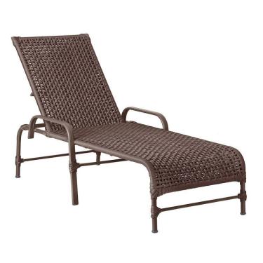 Imagem de Espreguiçadeira Catar Corda Náutica Piscina Jardim Alumínio Marrom