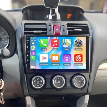 Imagem de Rádio veicular de 22 cm compatível com Subaru Forester 2016-2018, WRX STI 2016-2018, XV Crossterk 2016-2017, Impreza 2015-2016 suporta Carplay Android Auto Bluetooth WiFi FM Backup Camera 2+32G