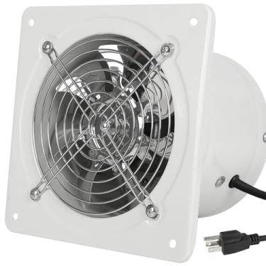 Imagem de Fepinc Exaustor com plugue, 25.4 cm 1088CFM Ventilador de ventilação de parede com motor de cobre puro leve, para lavanderia, banheiros, garagem e shopping center, 110 V, branco