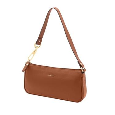 Imagem de Mariart Cacau Floater Bolsa Feminina Shoulder de Couro Bovino Legítimo (Camel)