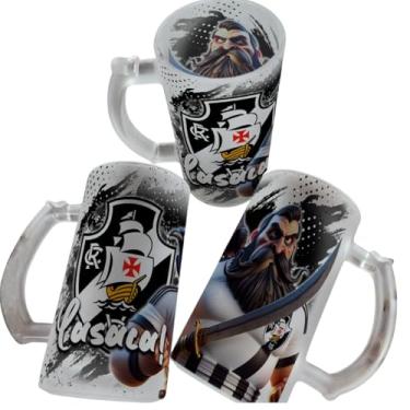 Imagem de Caneca De Chopp De Vidro 475ml Personalizada Com Seu Time (Vasco)