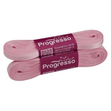 Imagem de Fita de Cetim Progresso 7mm - Nº 1 c/ 10 metros - Rosa Bebê