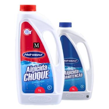 Imagem de kit Algicida de Choque e Manutenção 1 litro Hidroazul