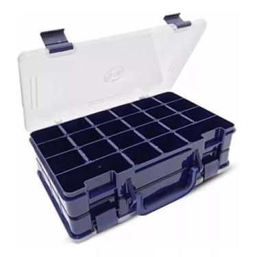 Imagem de Estojo Maleta Caixa Dupla Para Isca Artificial Anzol Boia Chumbada Com