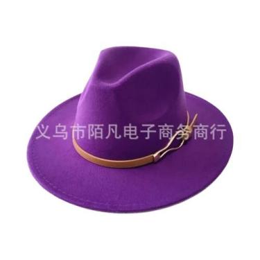 Imagem de Chapéu Feminino De Feltro De Lã Para Outono/Inverno Com Fivela Estilo 