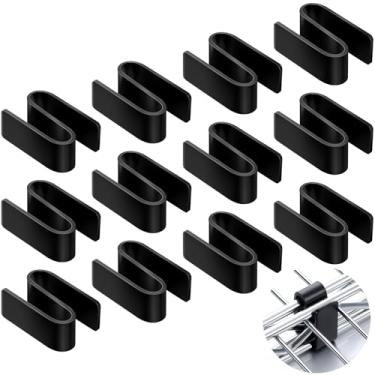 Imagem de Otoolling 12 ganchos de conexão S para sistema de prateleira de arame, ganchos de prateleira de arame para racks, prateleiras, armazéns, shoppings, jardins, lugares, acessórios para prateleiras (preto