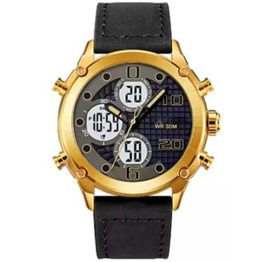 Imagem de Relógio Analógico Digital Dourado