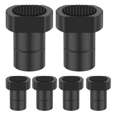 Imagem de 6 peças para cães de bancada de liga de alumínio, bancada de trabalho de liga de alumínio de 20 mm, batente de mesa para marcenaria com almofada antiderrapante, acessórios multiuso para bancada de