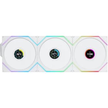 Imagem de Kit 3 Fan 120mmx25mm ARGB Lian Li Uni Fan Tl Wireless Lcd Branco 12tllcd1w3w
