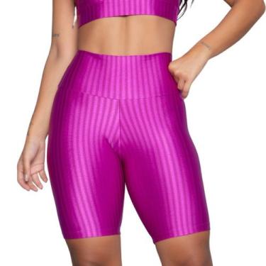 Imagem de Bermuda Fitness New Zig 3D Vekyo Poliamida Cós Alto Academia Musculaçã