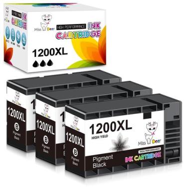 Imagem de Cartuchos de tinta Miss Deer 1200XL pretos compatíveis Canon PGI-1200X