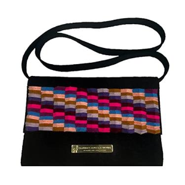 Imagem de Bolsas para mulheres. Bolsa de ombro transversal preta. Bolsas de embreagem para mulheres em feltro alpaca! Moda feminina outono 2022! (TRINITY)., Preto