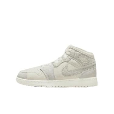 Imagem de Nike Tênis infantil Air Jordan 1 Mid SE Craft, Pale Ivory/Sail-legend Lt Brown, 21