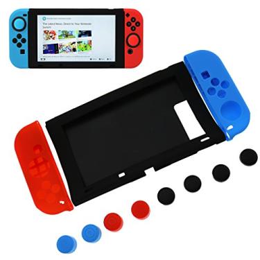 Imagem de SING F LTD Capa de silicone compatível com console Nintendo Switch Joy-Con