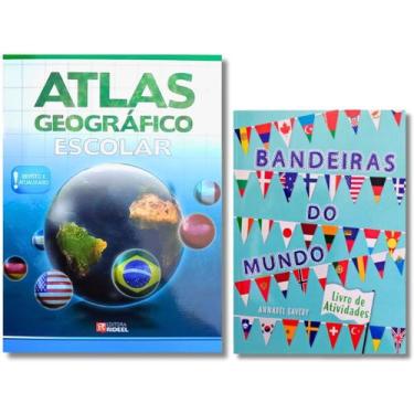 Imagem de Kit: Atlas Geográfico Escolar + Bandeiras Do Mundo Com Atividades - Di