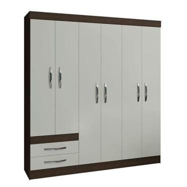 Imagem de Guarda Roupa Casal 6 portas 2 Gavetas Recife-Poliman