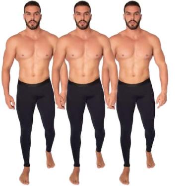 Imagem de KIT 3 Calça Térmica Proteção UV Vekyo Adulto Segunda Pele Ciclista Mod