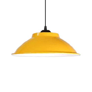 Imagem de CHENKUI Luminária pendente vintage Macaron Abajur industrial teto LED restaurante lustres iluminação sombra colorida loft, E27 luminárias de cabeça única cozinha cafeteria sala de jantar iluminação