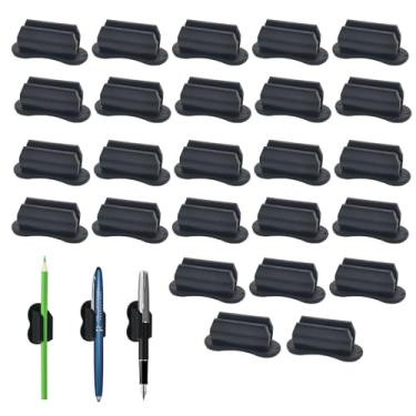 Imagem de Orizizhic Suporte de caneta adesivo, suporte de caneta atualizado para slicone de mesa, suporte de marcador para sala de aula, prancheta, parede, material para professores, acessórios de mesa de