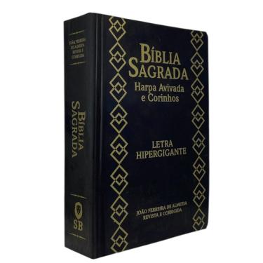 Imagem de Bíblia Sagrada Evangélica Lt HiperGigante Harpa  Coros edição promessas Pentecostal
