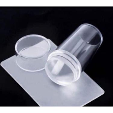 Imagem de Carimbo C/ Placa De Unha Transparente De Silicone - oem