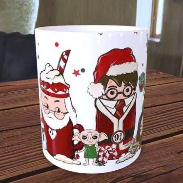 Imagem de Caneca Porcelana 325ml natal papai Noel Harry Bruxo Potter Dia das Bru