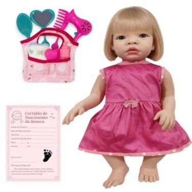 Imagem de Kit Boneca Baby Kiss Bebê Loira Sid Nyl C/ Bolsa Maternidade