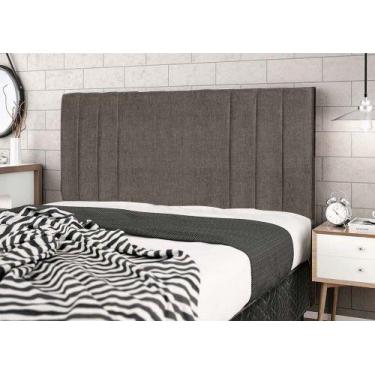 Imagem de Cabeceira Irlanda King 1,64 Marrom Para Cama Box 1,58 Com Frame Para F