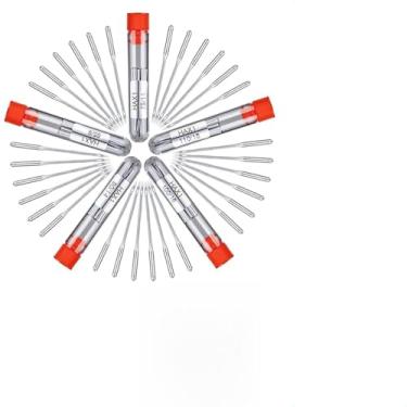 Imagem de 50 agulhas universais para máquina de costura, compatíveis com Singer, Brother, Janome, Varmax, tamanhos 65/9, 75/11, 90/14, 100/16, 110/18