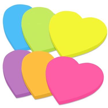 Imagem de 6 peças de notas adesivas de gato fofo, blocos de notas autoadesivos para mesa de escritório, lembretes de casa que o professor deve ter, 30 folhas por bloco, blocos de anotações multicoloridos