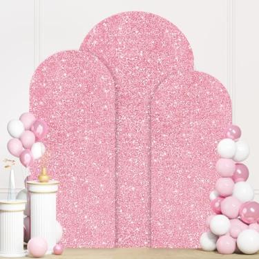 Imagem de ROMANKAS Conjunto de 3 capas de arco com glitter, elástico e dourado, 1,8 m e 2,2 m, 2,2 m, 2,2 m, 2,2 m, 2,2 m, 2,2 m, 2,2 m, 2,2 m, 2,2 m, 2,2 m, capa arqueada de lantejoulas arqueadas