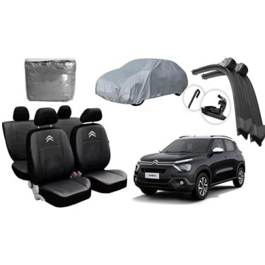 Imagem de Capa De Couro + Capa De Cobrir Veículo + Limpador De Para-Brisa - Citroën C3 2021-2024, Proteção Completa, Elegância, Durabilidade E Funcionalidade Para Preservar E Valorizar Seu Carro