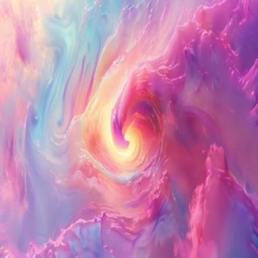 Imagem de Quadro Decorativo Neon Nebula Abstrata Painel de Parede para Decoração Moderna e Contemporânea 30x30cm