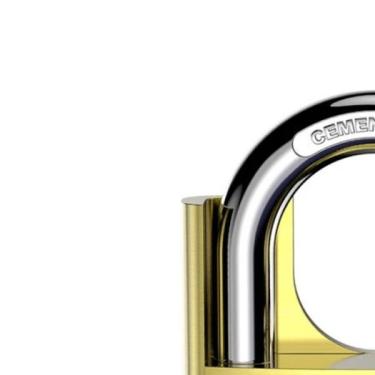 Imagem de Cadeado 25mm Com 3 Chaves Tri-angle Dourado