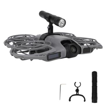 Imagem de SZZCNOX NEO 2 Drone LED Luz de Pesquisa Noturna de Navegação Noturna, Farol de Luz de Voo Noturno para DJI Neo 2 Acessórios de Drone, Luz de Preenchimento Noturna com Suporte de Suporte